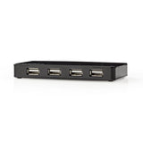 Nedis UHUBU2730BK interface hub USB 2.0 Sort