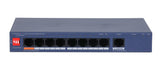 Dahua Technology CS4009-8ET1GT-60 netværksswitch Administreret L2 Gigabit Ethernet (10/100/1000) Strøm over Ethernet (PoE) Bord-/vægmontering Blå