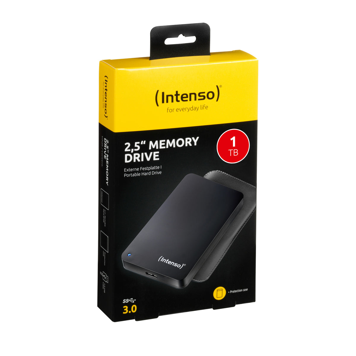 Intenso Memory Drive, 1TB ekstern harddisk 5400 rpm 2.5" USB Type-A 3.2 Gen 1 (3.1 Gen 1) Sort
