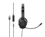 Acer AHW154 Headset Ledningsført Håndholdt Kontor/Callcenter USB Type-A Sort