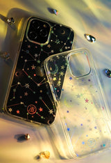 Kingxbar Lucky Series-hylster dekoreret med originale Swarovski-krystaller iPhone 12 mini gennemsigtig (Clover)