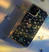 Kingxbar Lucky Series-hylster dekoreret med originale Swarovski-krystaller iPhone 12 mini gennemsigtig (Luck)