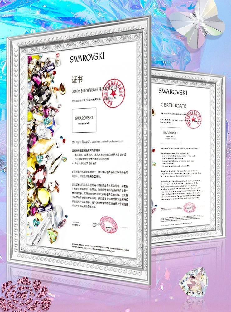 Kingxbar Lucky Series-hylster dekoreret med originale Swarovski-krystaller iPhone 12 mini gennemsigtig (Luck)