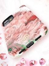 Kingxbar Agate Series case dekoreret trykt Agate iPhone 12 mini rød