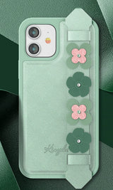 Kingxbar Sweet Series-huse dekoreret med originale Swarovski krystaller iPhone 12 mini grøn