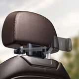 Baseus bil hovedstøtte telefon holder med indbygget 15 W Qi trådløs oplader sort (WXHZ-01)