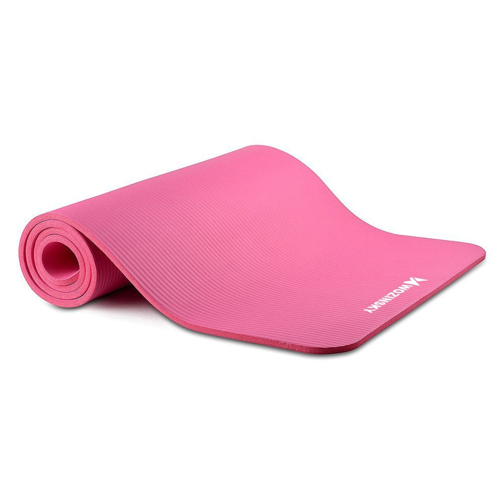Wozinsky træningsmad 181 x 63 x 0,9 cm tyk gymnastik yoga mad rosa