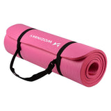 Wozinsky træningsmad 181 x 63 x 0,9 cm tyk gymnastik yoga mad rosa