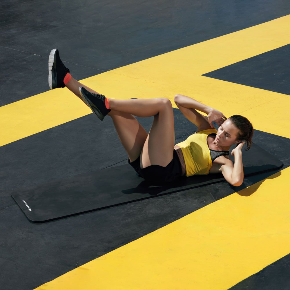 Wozinsky træningsmad 181 x 63 x 0,9 cm tyk gymnastik yoga mad blå