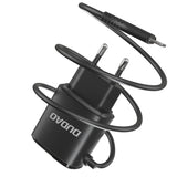 Dudao oplader 2x USB med indbygget 12W Lightning kabel sort (A2ProL sort)