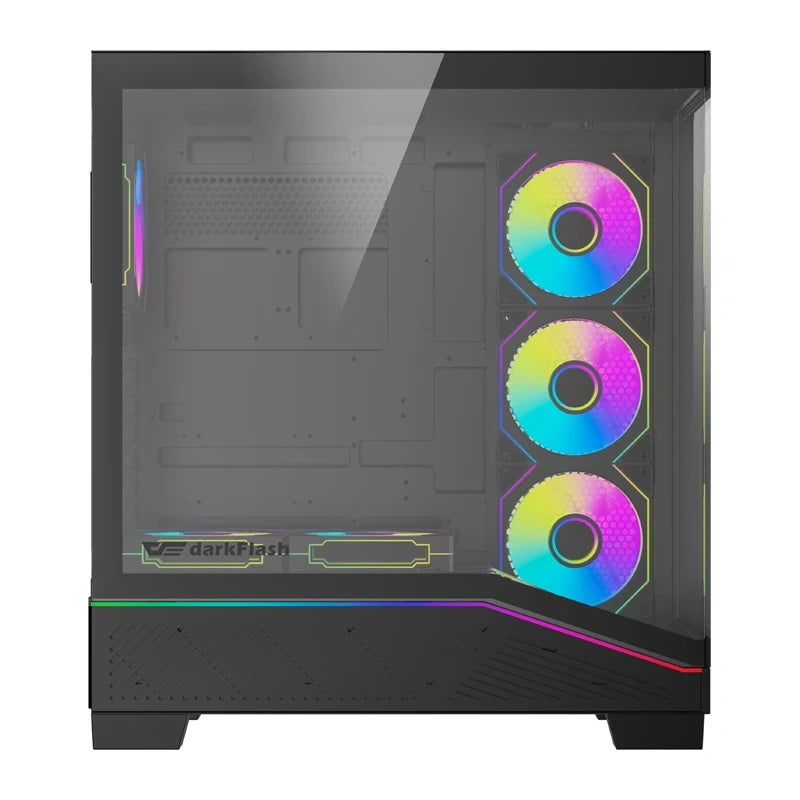 Computerkasse DarkFlash K430 + 6 ventilatorer (sort)