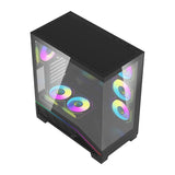 Computerkasse DarkFlash K430 + 6 ventilatorer (sort)