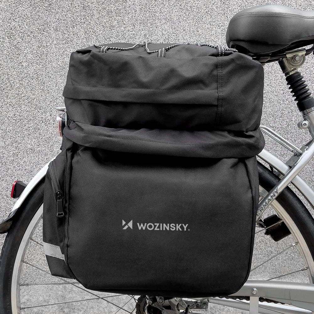 Wozinsky rumslig cykeltaske 60 l til bagagerummet (regn dække inkluderet) sort (WBB13BK)