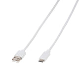 Vivanco PBW CC UC 10 USB-kabel USB 2.0 1 m USB A USB C Hvid