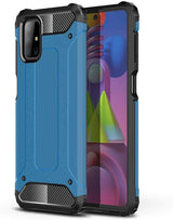 Hybrid Armor Case Tough Rugged Cover til Samsung Galaxy M51 blå