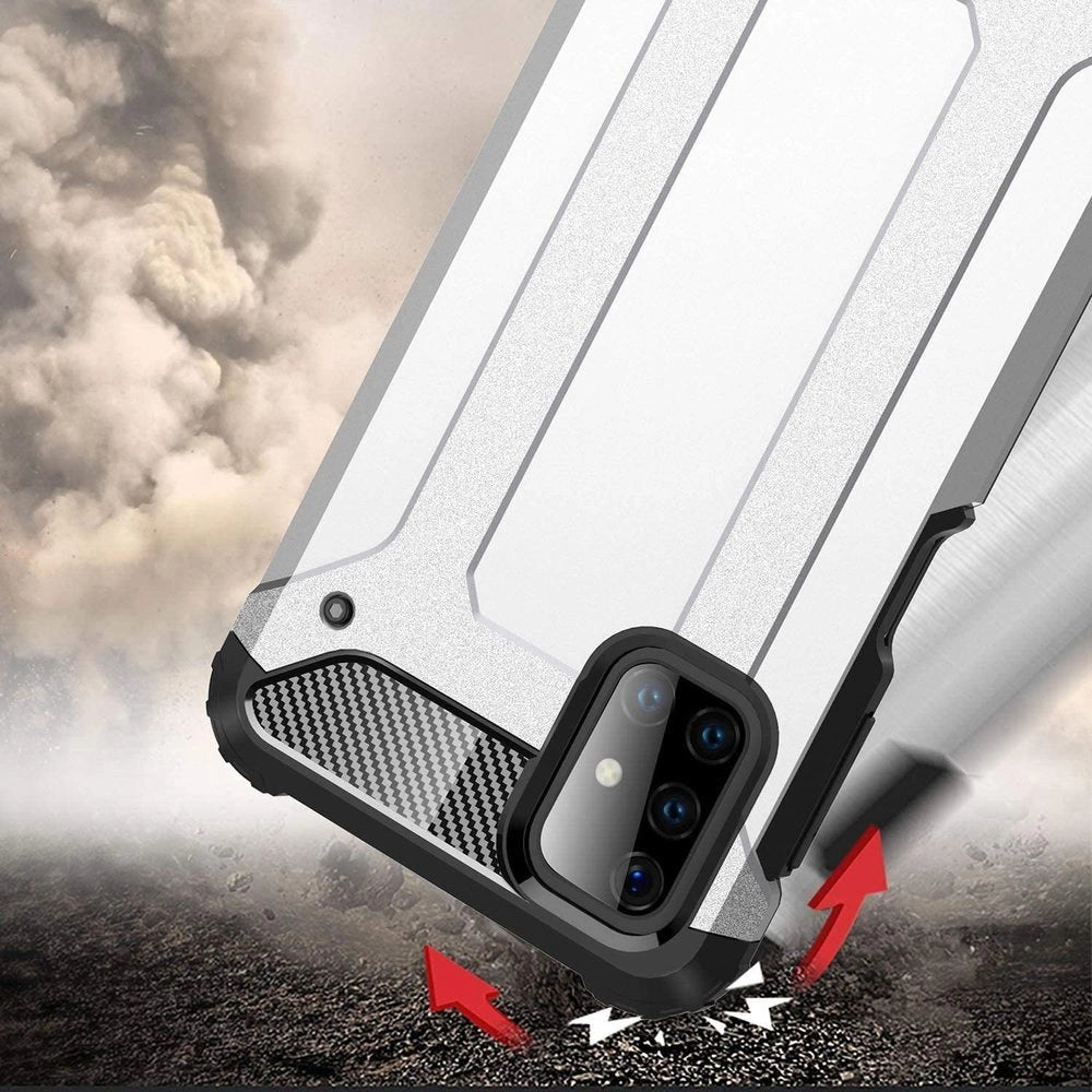 Hybrid Armor Case Tough Rugged Cover til Samsung Galaxy M51 blå