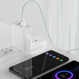 Baseus 2x USB-A - USB Type C kabel hurtig opladning Hurtig opladning 40 W 5 A 1,5 m - hvid (TZCATZJ-02)