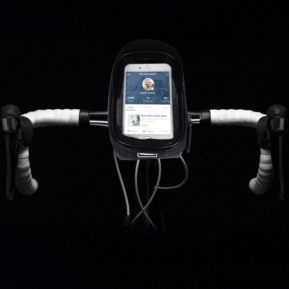 Wozinsky Bike Handlebar Bag with Phone Case 1L Black (WBB16BK)