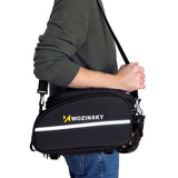 Wozinsky rummelig cykeltragetaske 35L (regn dække inkluderet) sort (WBB19BK)