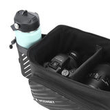 Wozinsky cykeltaske med 9l skulderrem (regn dække inkluderet) sort (WBB22BK)