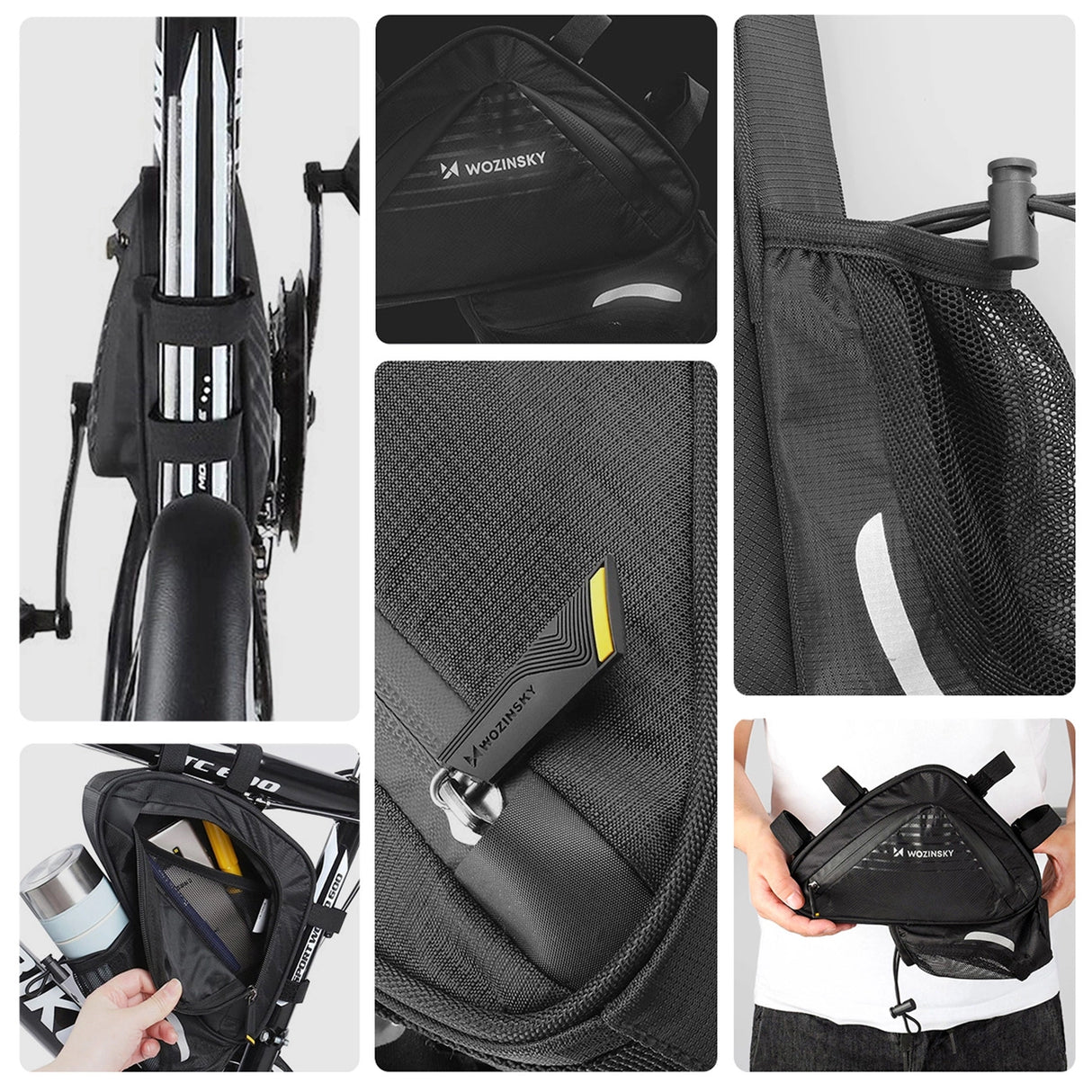 Wozinsky frame bag 1.5l black (WBB23BK)