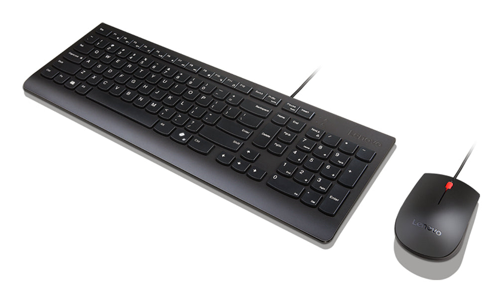 Lenovo Essential Wired Combo Sæt med mus og tastatur Kablet USA med Euro-symbol