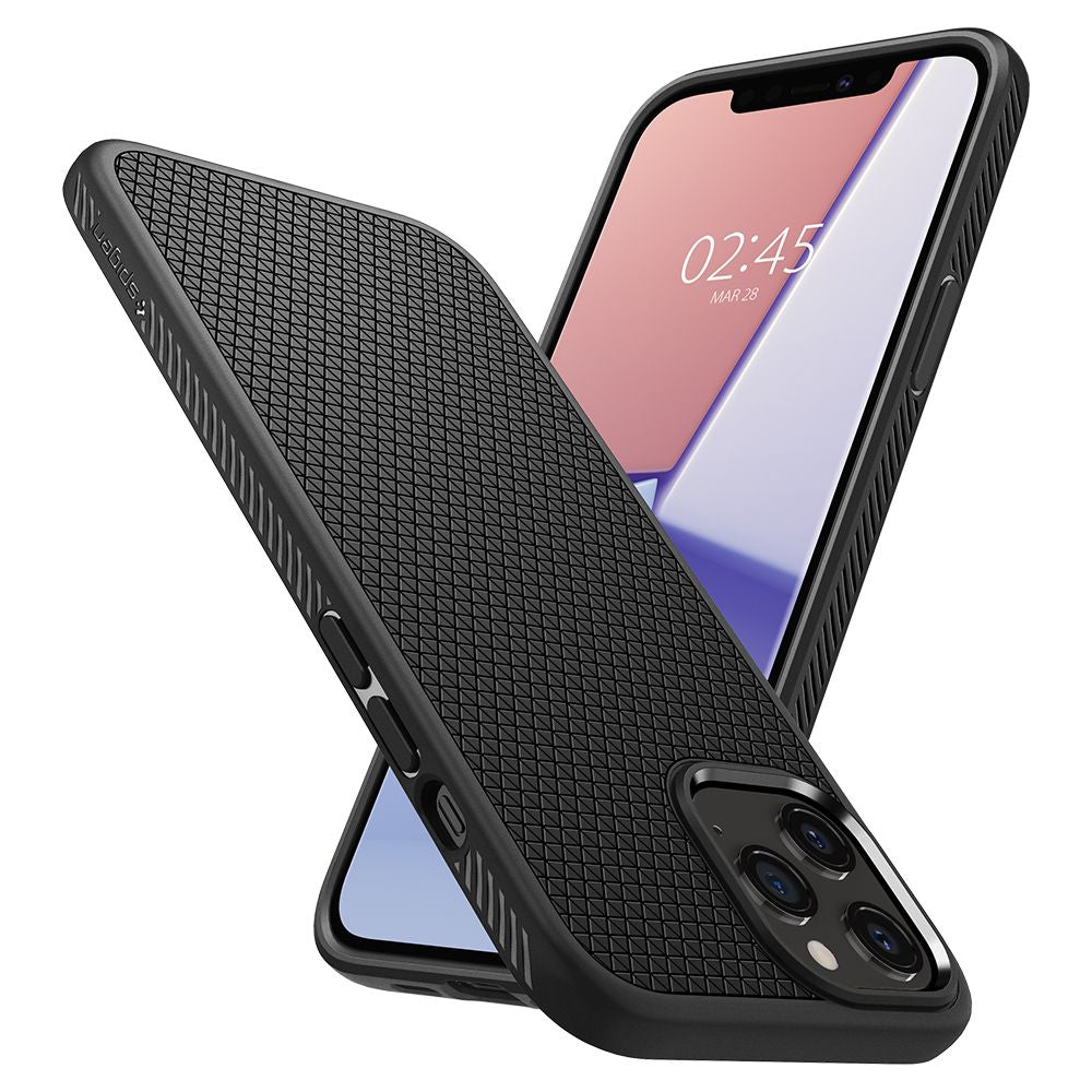 Spigen Liquid Air Case til iPhone 12 / iPhone 12 Pro - Matte sort