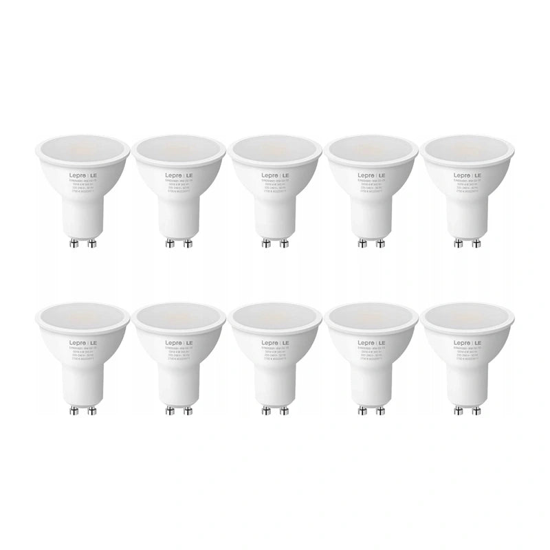 LEPRO 200081-WW-EU-10 GU10 LED-pære, 4,5 W (50 W), 345 lm, 2700K, 100°, 10 stykker.