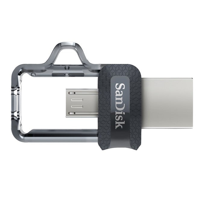 SanDisk Ultra Dual 128GB USB 3.0 / micro USB USB stick Sort Sølv