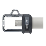 SanDisk Ultra Dual 128GB USB 3.0 / micro USB USB stick Sort Sølv
