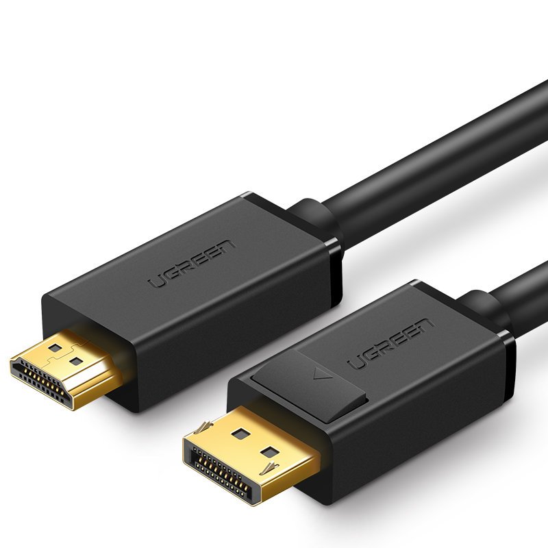 Ugreen unidirectional DisplayPort til HDMI Kabel 4K 30Hz 32 AWG 2m sort (DP101 10202)