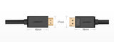 Ugreen unidirectional DisplayPort til HDMI Kabel 4K 30Hz 32 AWG 2m sort (DP101 10202)