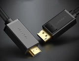 Ugreen unidirectional DisplayPort til HDMI Kabel 4K 30Hz 32 AWG 2m sort (DP101 10202)