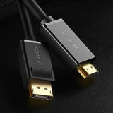 Ugreen unidirectional DisplayPort til HDMI Kabel 4K 30Hz 32 AWG 2m sort (DP101 10202)