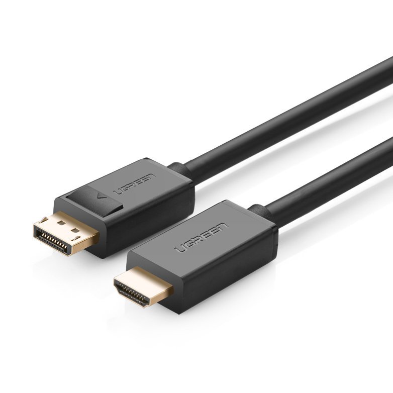Ugreen unidirectional DisplayPort til HDMI Kabel 4K 30Hz 32 AWG 2m sort (DP101 10202)