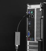 Ugreen eksternt netværkskort RJ45 - USB 2.0 100 Mbps Ethernet sort (CR110 20254)