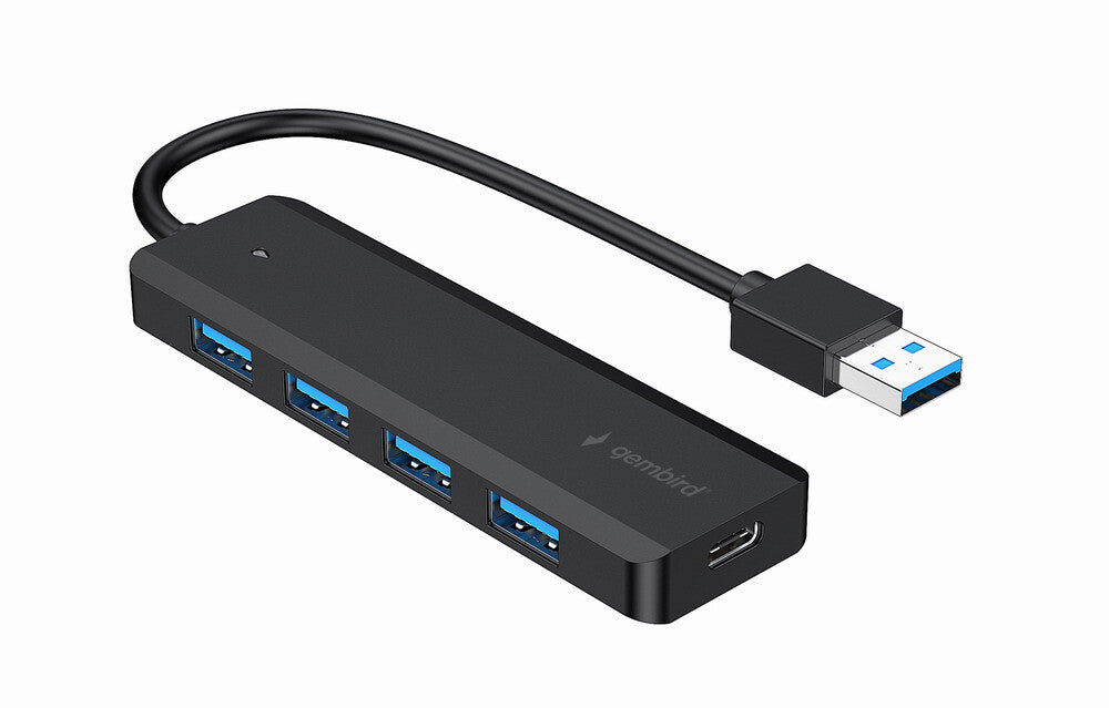 Gembird UHB-U3P4P-02 interface hub USB 3.2 Gen 1 (3.1 Gen 1) Type-A 5000 Mbit/s Sort