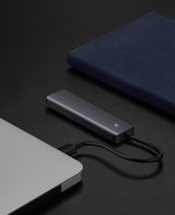 Ugreen USB HUB - 4x USB 3.2 Gen 1 med micro USB strømport grå (CM219 50985)