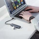 Ugreen USB HUB - 4x USB 3.2 Gen 1 med micro USB strømport grå (CM219 50985)