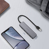 Ugreen USB HUB - 4x USB 3.2 Gen 1 med micro USB strømport grå (CM219 50985)