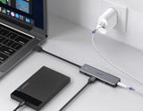 Ugreen USB HUB - 4x USB 3.2 Gen 1 med micro USB strømport grå (CM219 50985)