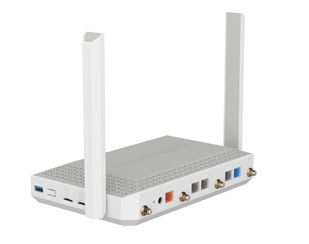 Keenetic Hero 5G (KN-4110) trådløs router 2.5 Gigabit Ethernet Dual-band (2,4 GHz / 5 GHz) Grå, Hvid