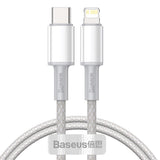 Baseus CATLGD-02 Lightning - USB-C PD kabel 20W 480Mb/s 1m - hvid
