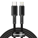 Baseus CATLGD-A01 Lightning - USB-C PD 20W 480Mb/s 2m kabel - sort