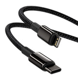 Baseus CATLWJ-A01 Lightning - USB-C PD 20W 480Mb/s 2m kabel - sort