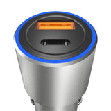 Dudao USB / USB Car Charger Type C Power Delivery Hurtig opladning 22,5 W Grå (R4PQ)