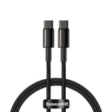 Baseus CATWJ-01 USB-C - USB-C PD QC kabel 100W 5A 1m - sort