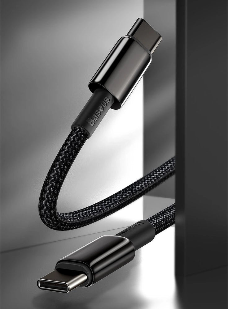 Baseus CATWJ-01 USB-C - USB-C PD QC kabel 100W 5A 1m - sort