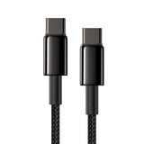 Baseus CATWJ-01 USB-C - USB-C PD QC kabel 100W 5A 1m - sort