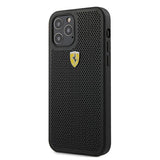 Ferrari FESPEHCP12MBK iPhone 12/12 Pro 6.1" sort/sort hardcase På sporet Perforeret